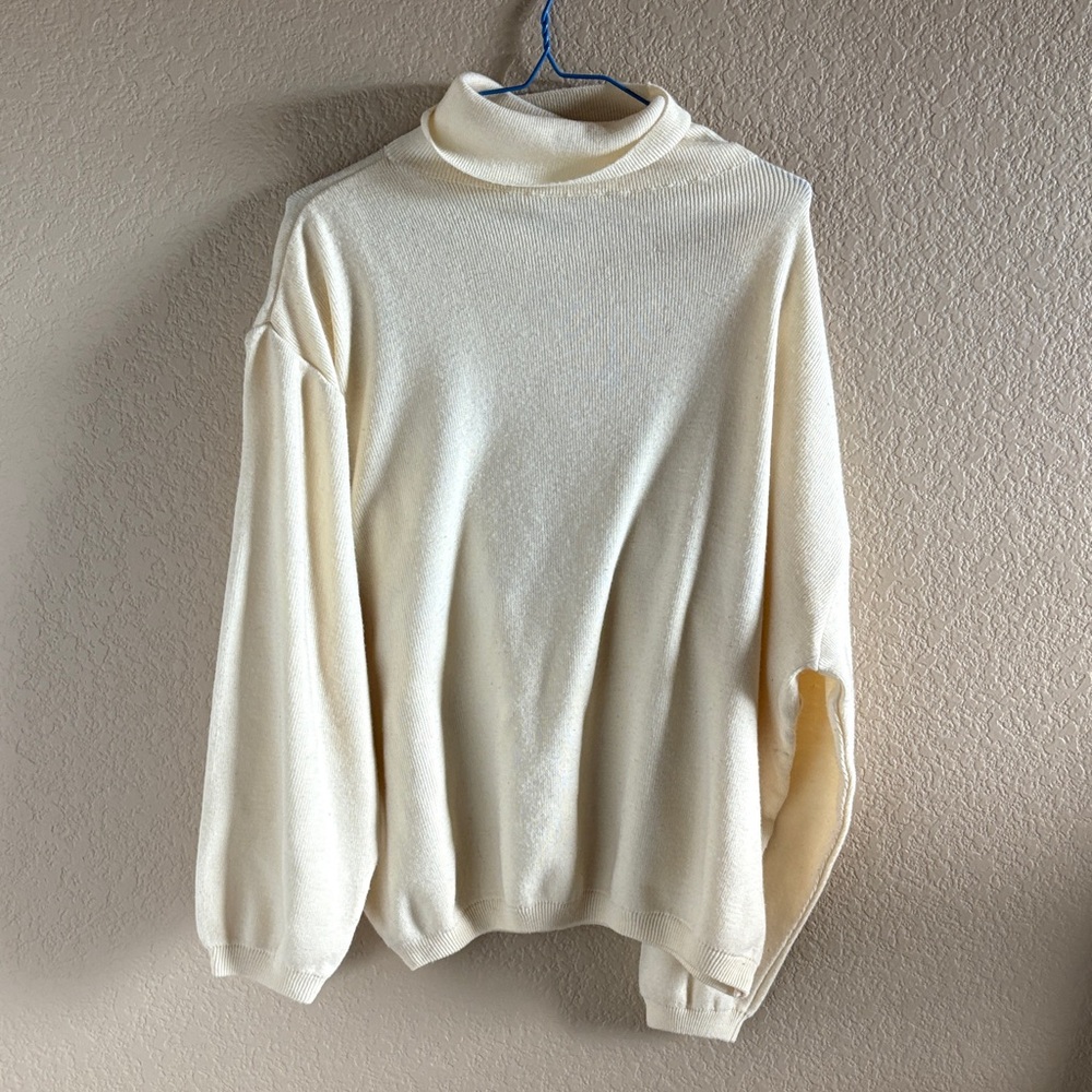 Vintage Vogue Cream Cowl Neck Sweater